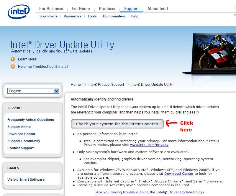 intel drivers for windows 7